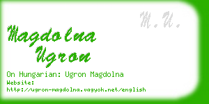 magdolna ugron business card